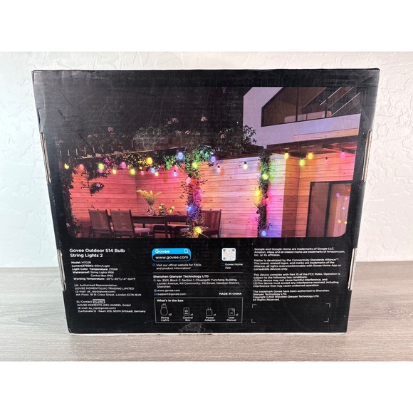 Govee Outdoor S14 Smart LED String Lights 96ft 30m App Control 100 Scene Modes - Picture 3 of 4